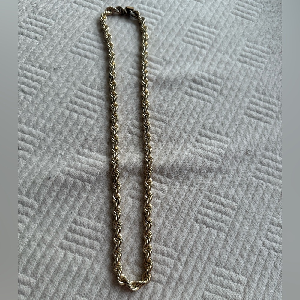 14K Gold Rope Chain Necklace